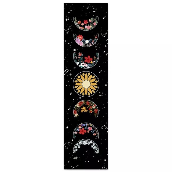 2 Cloth Tapestries Moon Phases flowers floral tapestry wall decor bohemian boho - Picture 3 of 4